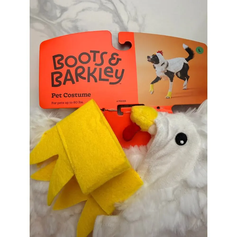 Boots & Barkley Chicken Pet Costume Large Dog Halloween Costume NWT Complete
